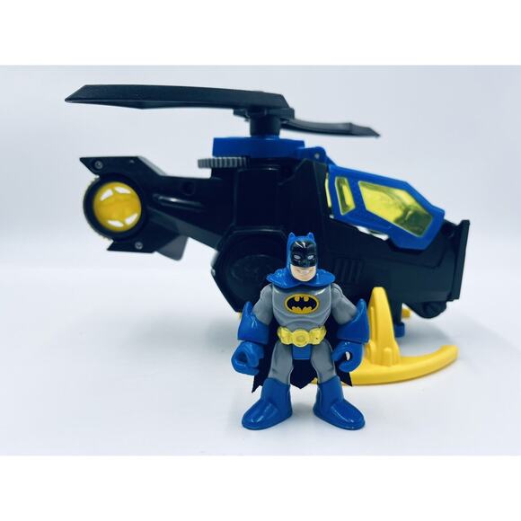Fisher Price Imaginext DC Super Friends Batman Helicopter Bat-copter & Figure - Picture 2 of 9